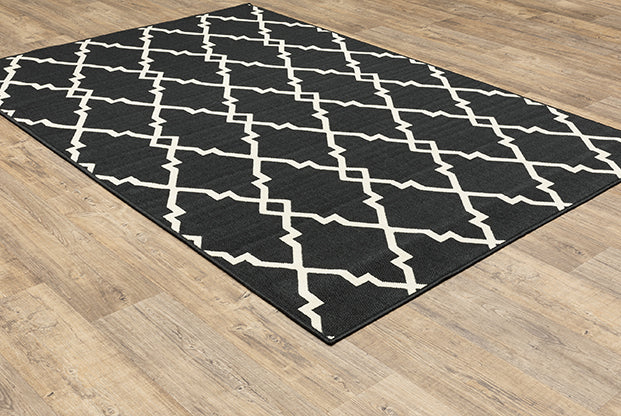 Oriental Weavers Marina 7763K Black, Ivory