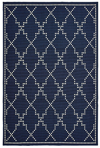 Oriental Weavers Marina 7765B Navy, Ivory