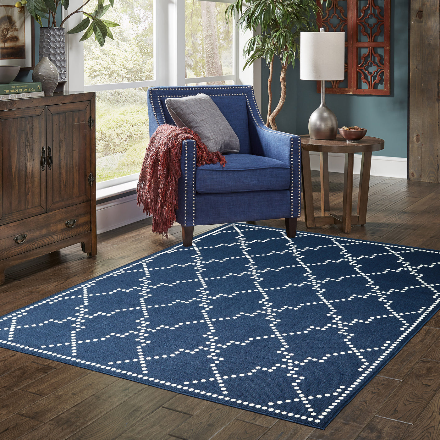 Oriental Weavers Marina 7765B Navy, Ivory 8'6" x 13'