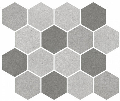 Landmark Ceramics Masterplan 3 x 3 Hexagon 10" x 12" Porcelain Mosaic