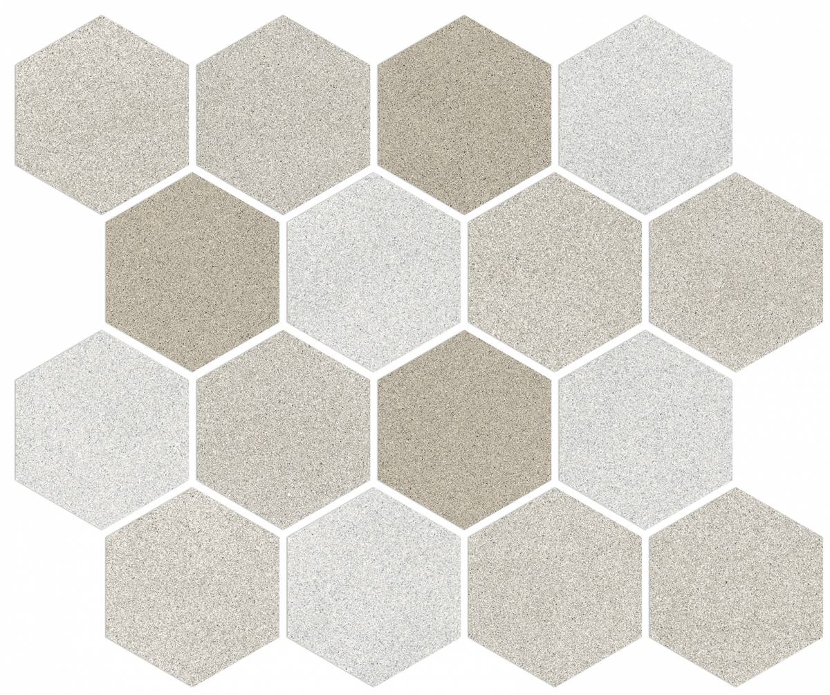 Landmark Ceramics Masterplan 3 x 3 Hexagon 10" x 12" Porcelain Mosaic