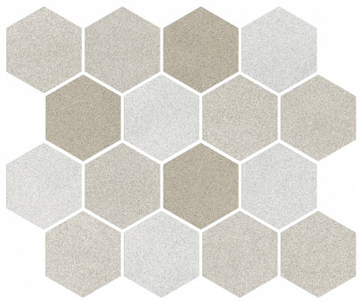 Landmark Ceramics Masterplan 3 x 3 Hexagon 10" x 12" Porcelain Mosaic