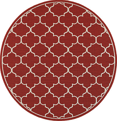 Oriental Weavers Meridian 1295R Red, Ivory