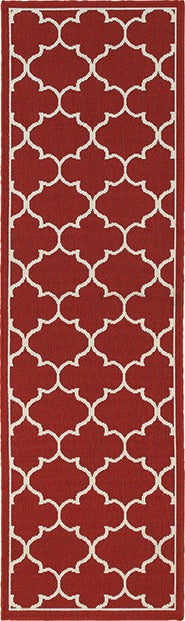 Oriental Weavers Meridian 1295R Red, Ivory