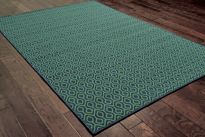 Oriental Weavers Meridian 1634Q Navy, Green