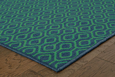 Oriental Weavers Meridian 1634Q Navy, Green