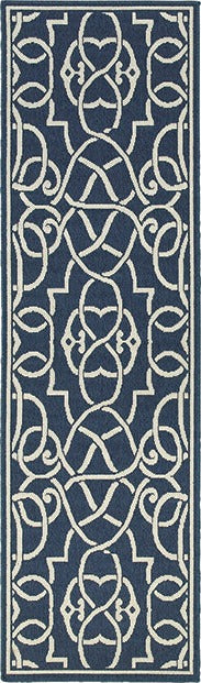 Oriental Weavers Meridian 2205B Navy, Ivory