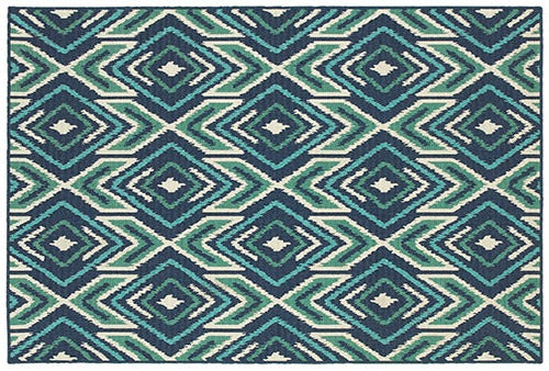 Oriental Weavers Meridian 2209B Navy, Green