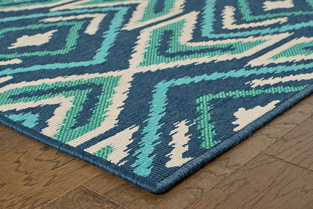 Oriental Weavers Meridian 2209B Navy, Green