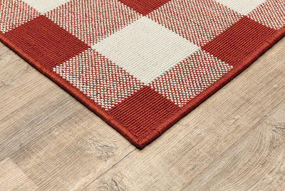 Oriental Weavers Meridian 2598R Red, Ivory