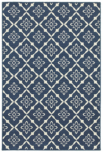 Oriental Weavers Meridian 5703B Navy, Ivory