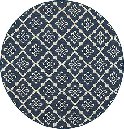 Oriental Weavers Meridian 5703B Navy, Ivory