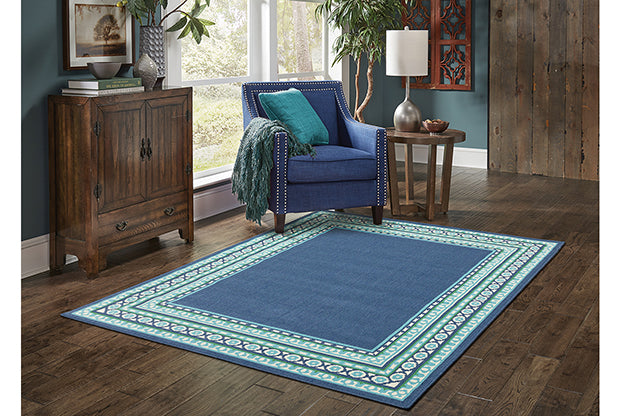 Oriental Weavers Meridian 9650B Navy, Green