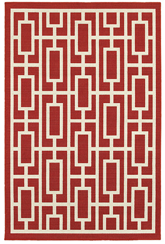 Oriental Weavers Meridian 9754R Red, Ivory