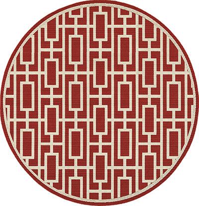 Oriental Weavers Meridian 9754R Red, Ivory