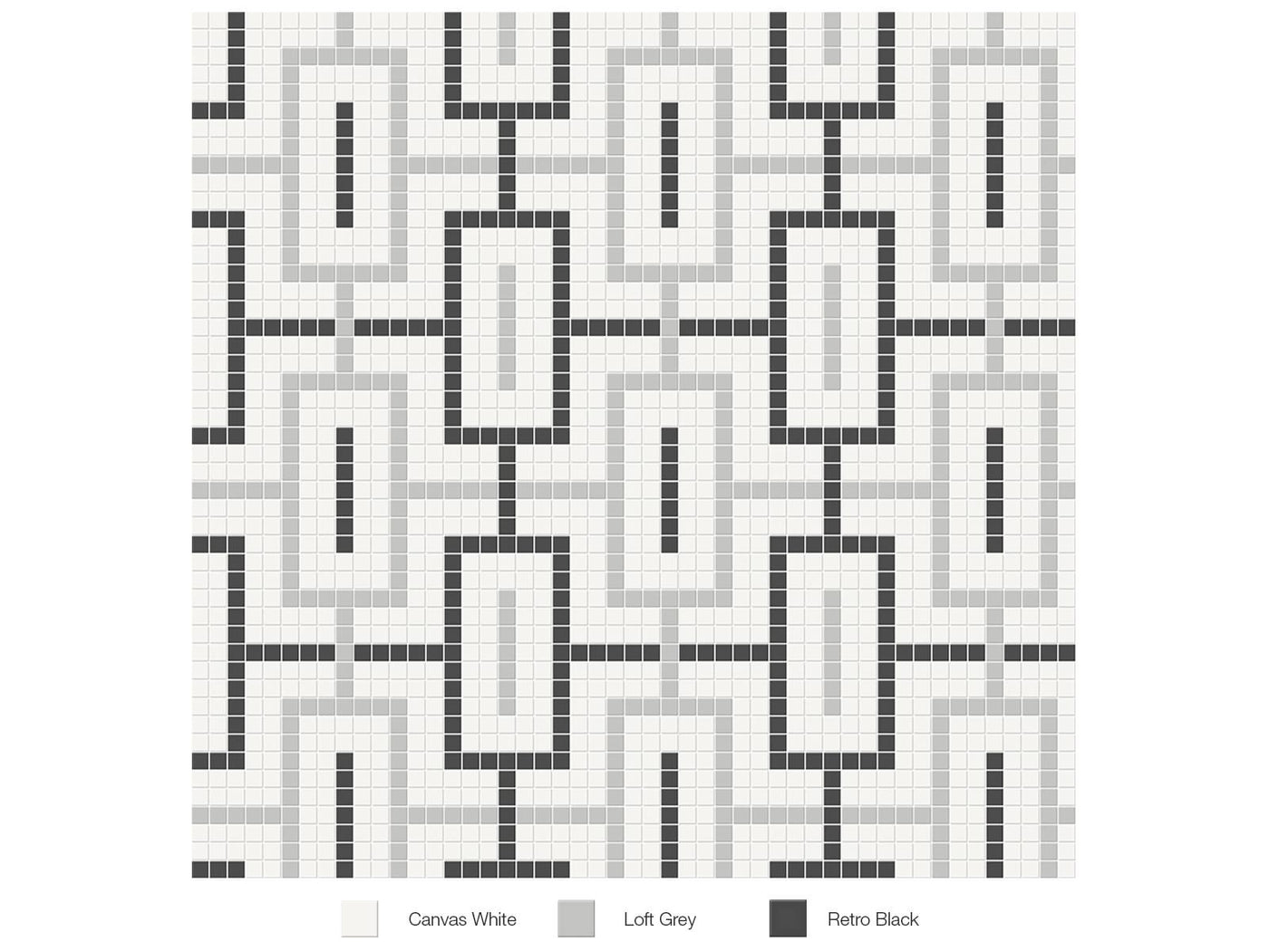 Anatolia Soho Chain Pattern Blend 11.42" x 11.42" Porcelain Mosaic