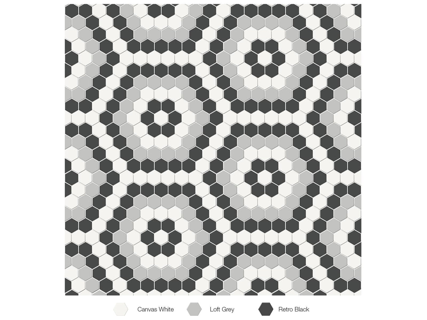 Anatolia Soho Hexagon Pattern Blend 8.31" x 14.45" Porcelain Mosaic