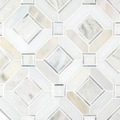 MS International Luxor 11.85" x 11.85" Glass & Natural Stone Mosaic