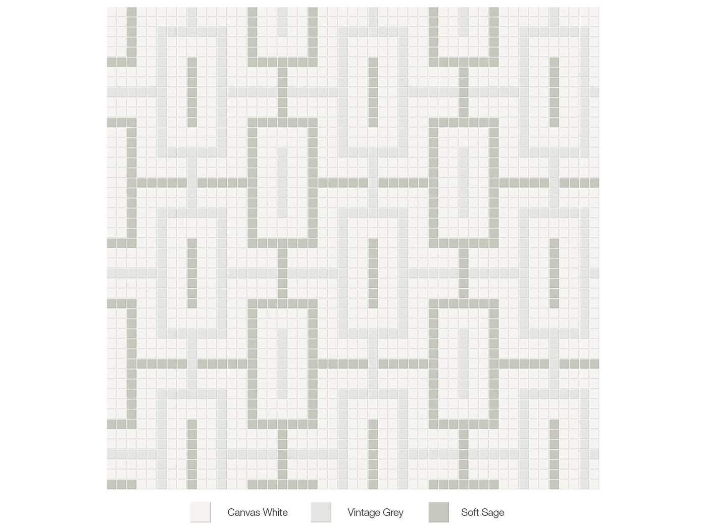 Anatolia Soho Chain Pattern Blend 11.42" x 11.42" Porcelain Mosaic