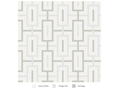 Anatolia Soho Chain Pattern Blend 11.42" x 11.42" Porcelain Mosaic