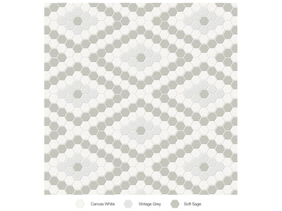 Anatolia Soho Diamond Pattern Blend 7.68" x 13.31" Porcelain Mosaic