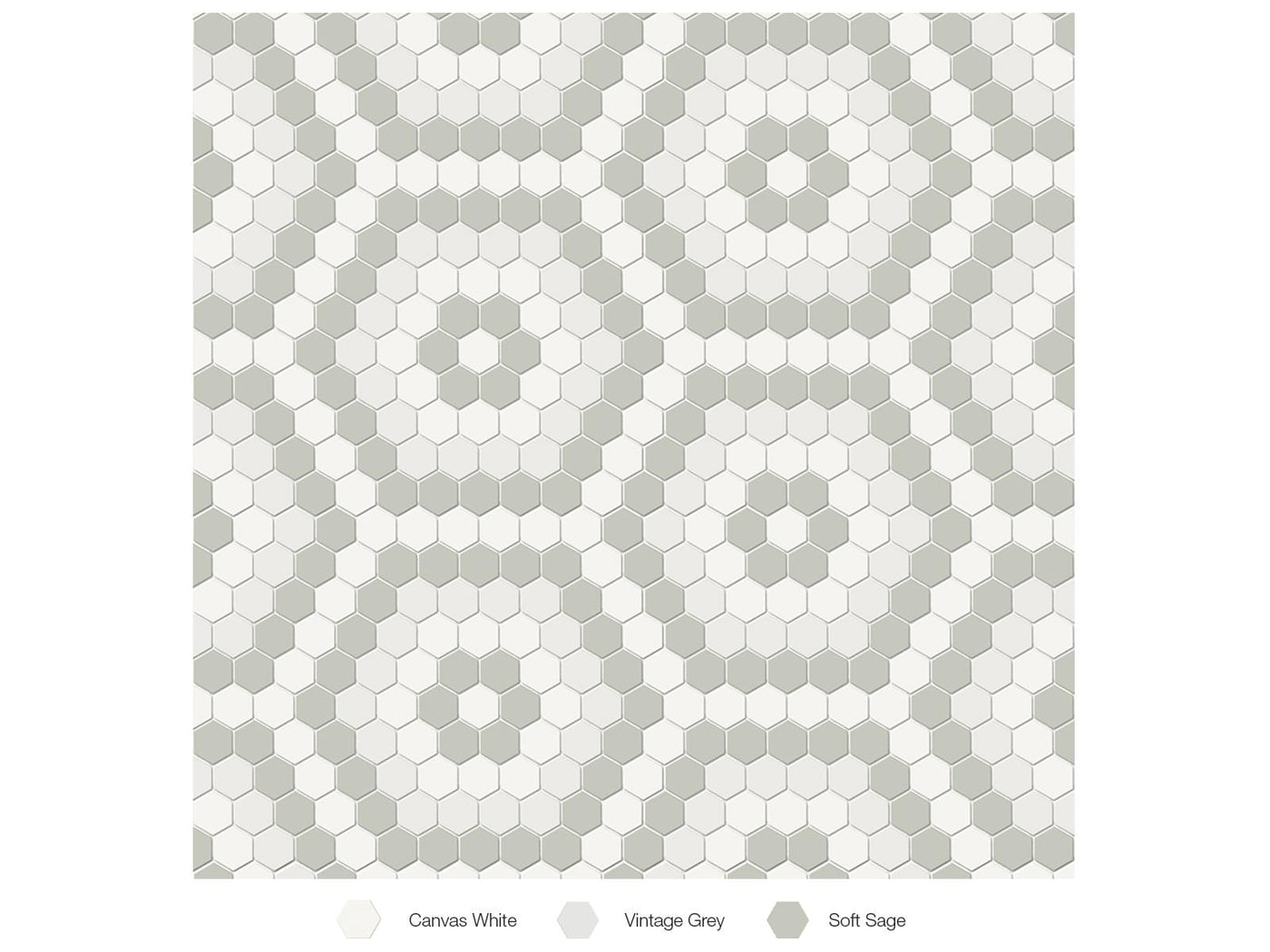 Anatolia Soho Hexagon Pattern Blend 8.31" x 14.45" Porcelain Mosaic