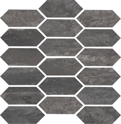 Portobello America Tivoli 2 x 5 Picket 12" x 12" Porcelain Mosaic