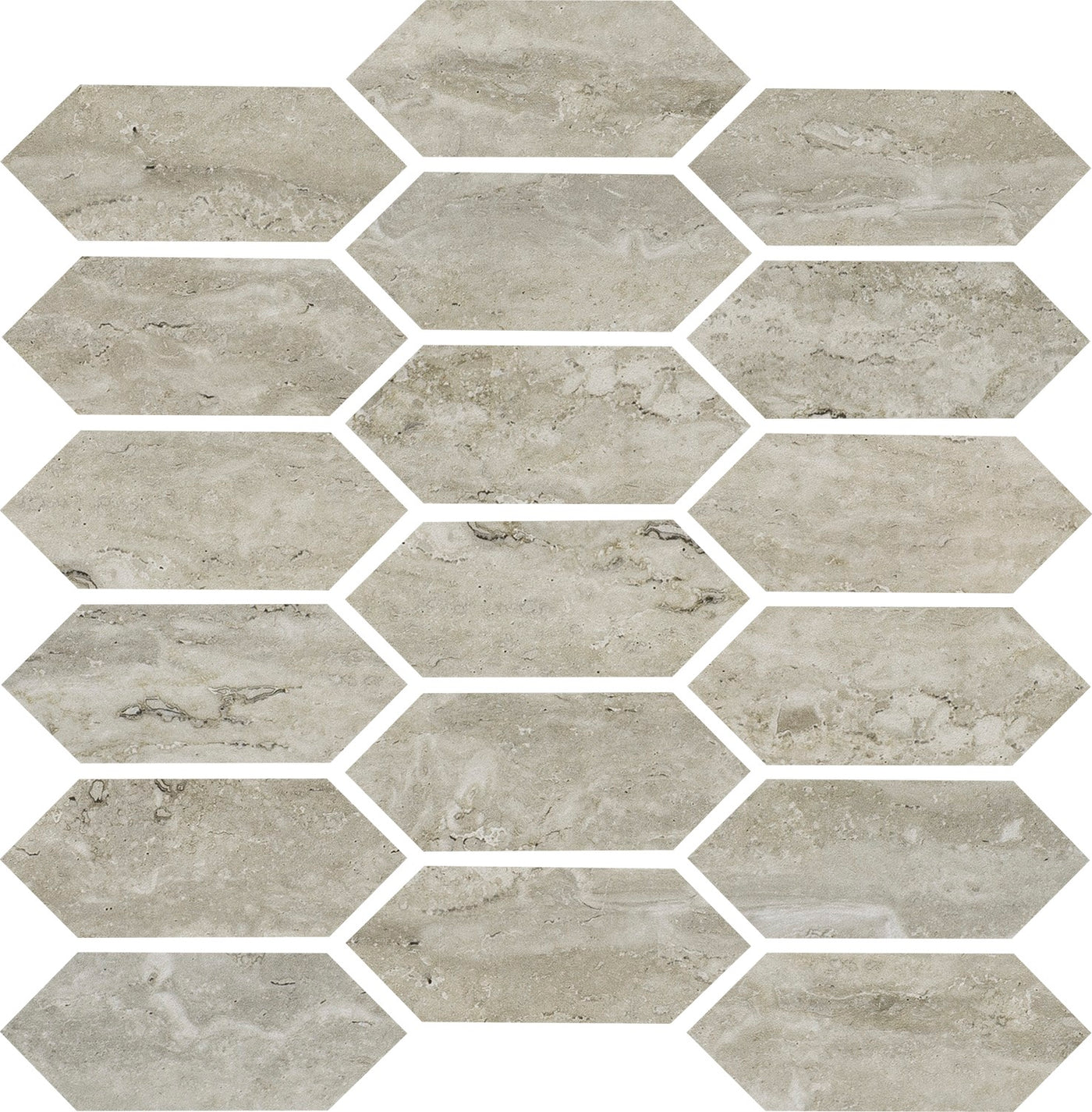 Portobello America Tivoli 2 x 5 Picket 12" x 12" Porcelain Mosaic