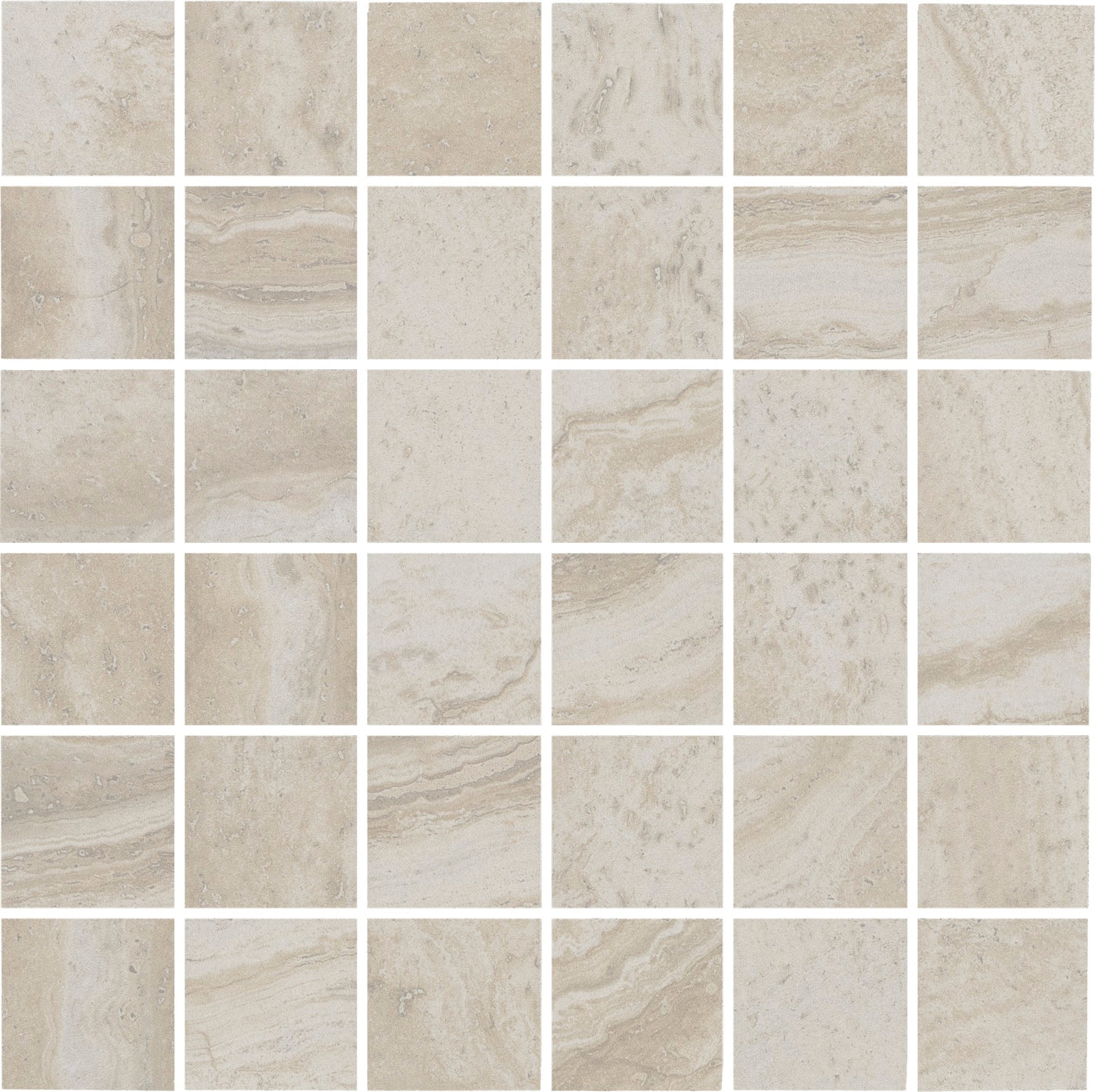 Portobello America Roccia Di Roma 2 x 2 12" x 12" Porcelain Mosaic