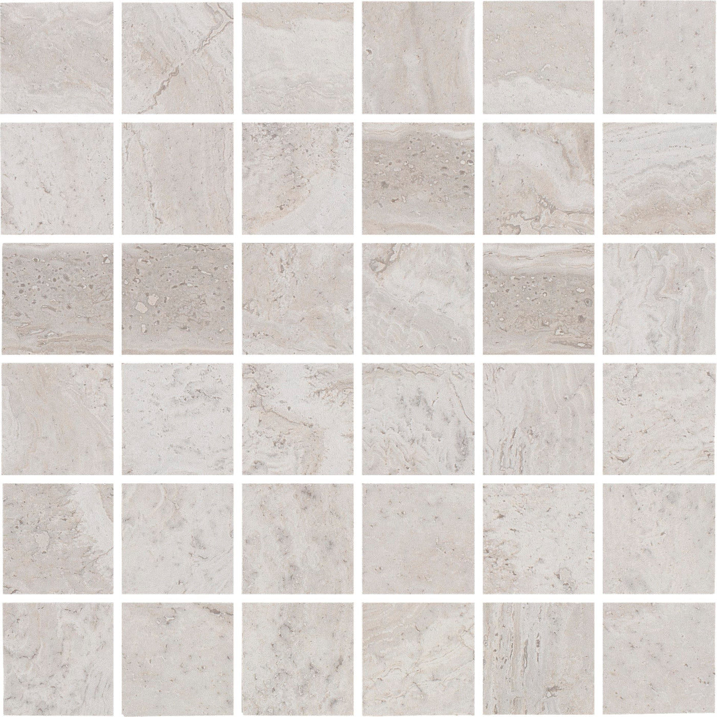 Portobello America Roccia Di Roma 2 x 2 12" x 12" Porcelain Mosaic