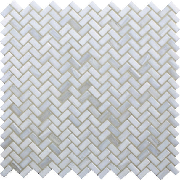 American Olean Novelty 1" Herringbone 12.5" x 12.5" Glass Mosaic (Clearance)