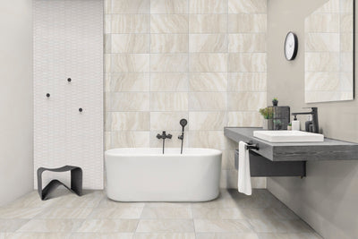 Portobello America Roccia Di Roma 2 x 5 Picket 12" x 12" Porcelain Mosaic