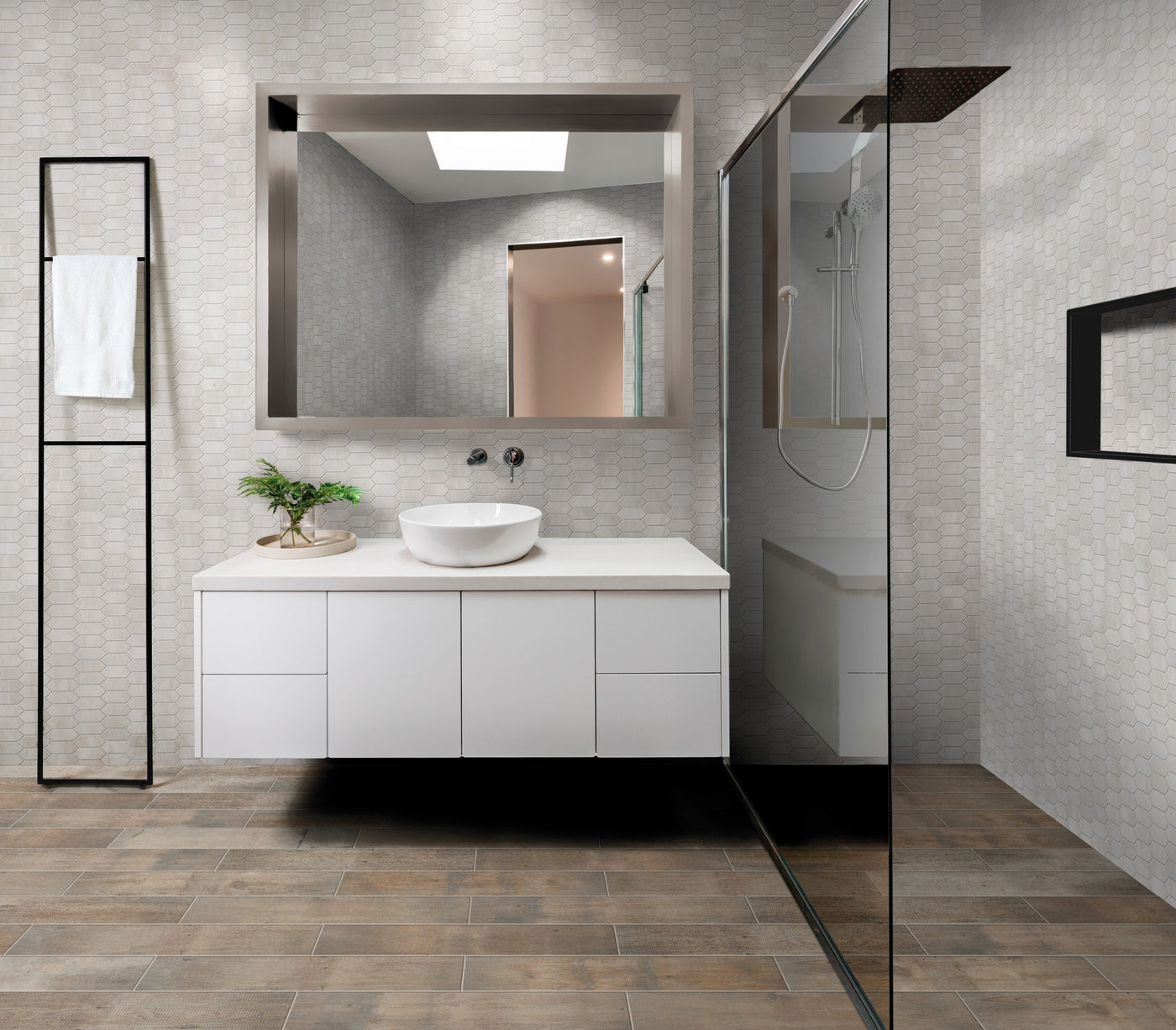 Portobello America Roccia Di Roma 2 x 5 Picket 12" x 12" Porcelain Mosaic