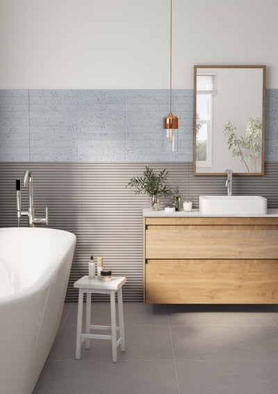 Portobello America Cement Block 2.5" x 15" Porcelain Tile