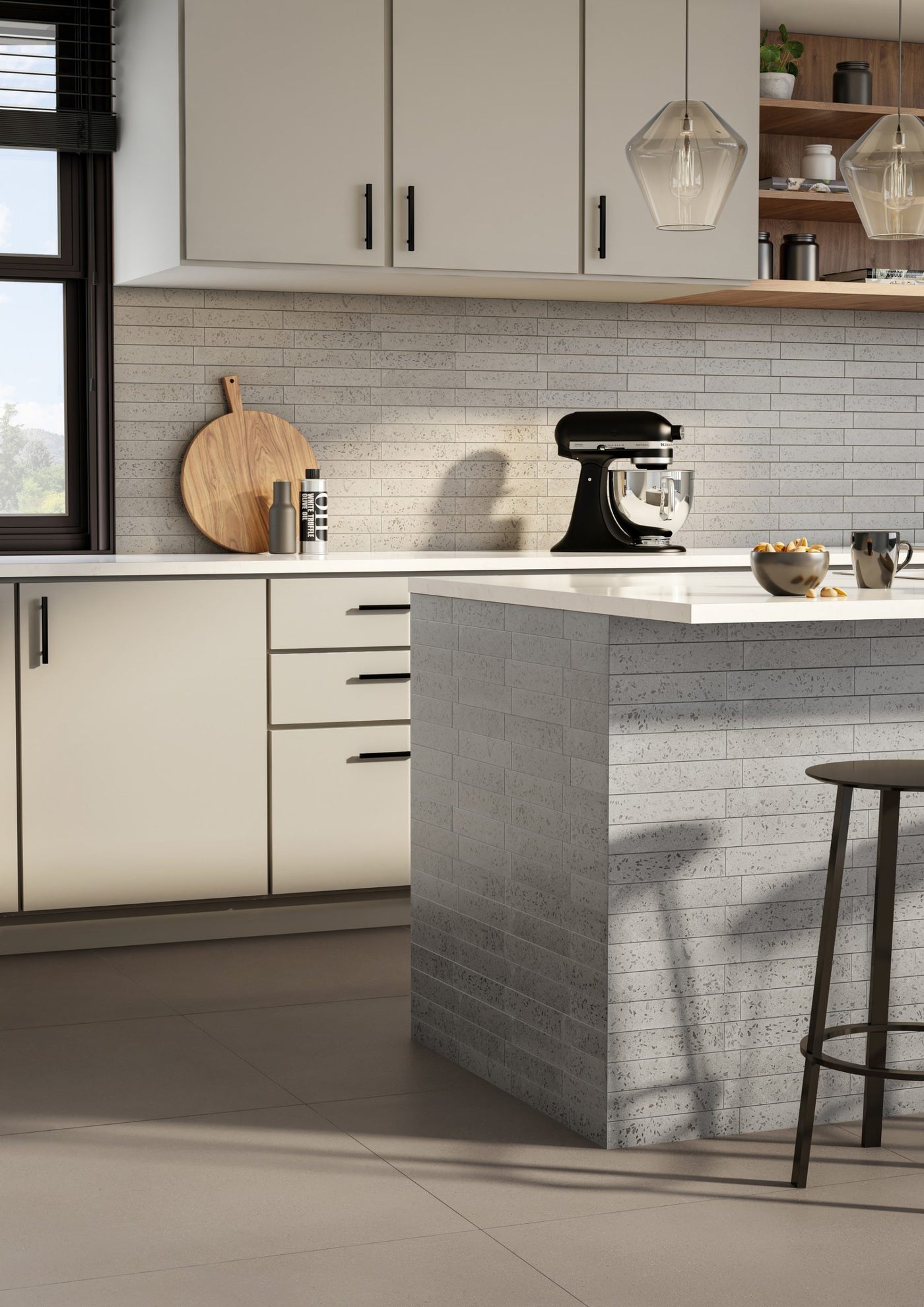 Portobello America Cement Block 2.5" x 15" Porcelain Tile