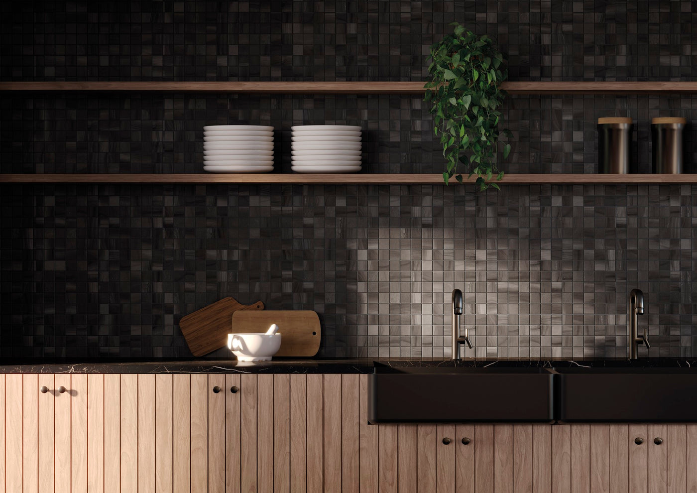 Portobello America Sandwaves 2 x 2 12" x 12" Porcelain Mosaic