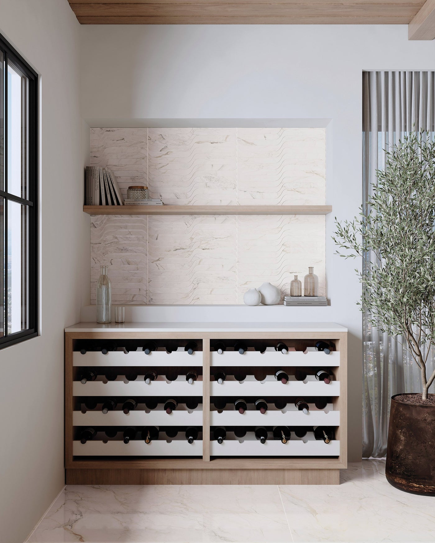 Portobello America Apuano Oro Deco 24" x 48" Porcelain Tile