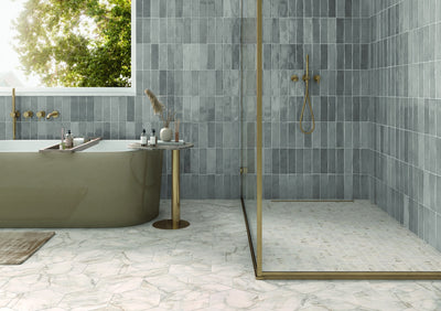 Portobello America Apuano Oro 2 x 2 12" x 12" Porcelain Mosaic