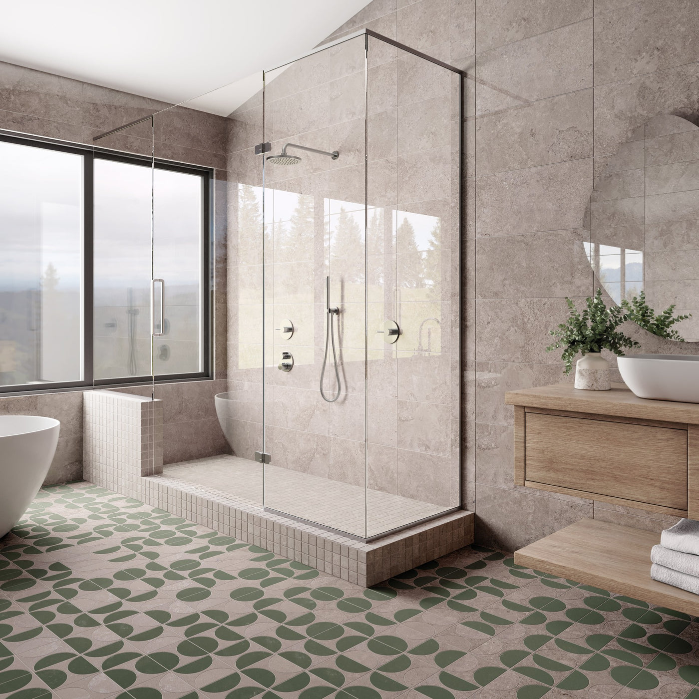 Portobello America Norian 2 x 2 12" x 12" Porcelain Mosaic