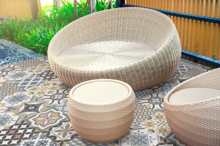 QDI Surfaces Bouquet Patch 9.25" x 9.25" Porcelain Tile