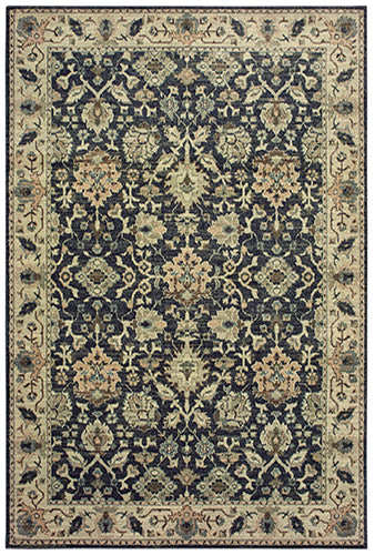 Oriental Weavers Raleigh 8026P Navy, Ivory