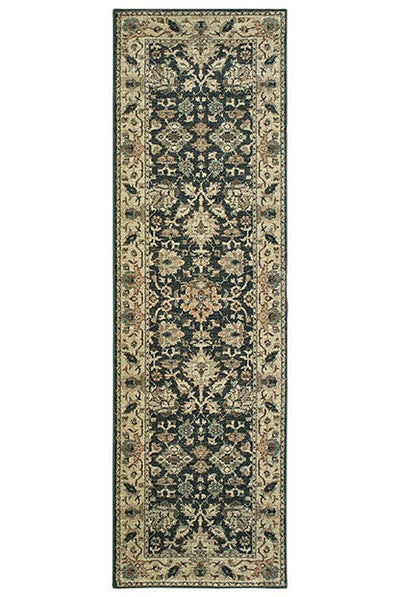 Oriental Weavers Raleigh 8026P Navy, Ivory