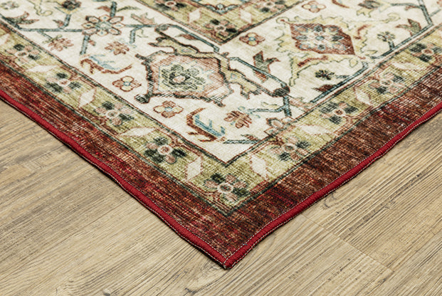 Oriental Weavers Sumter SUM01 Red, Ivory