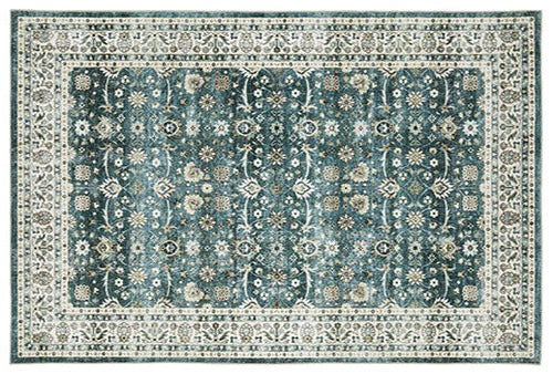 Oriental Weavers Sumter SUM08 Teal, Ivory