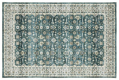 Oriental Weavers Sumter SUM08 Teal, Ivory