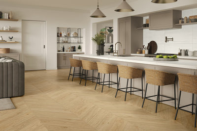 Atlas Concorde Memory Oak Chevron 8" x 40" Porcelain Tile