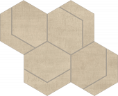 Atlas Concorde Fray 6 x 7 Hexmark 10.38" x 12.13" Porcelain Mosaic