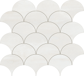 Atlas Concorde Reflex Scallop 11.63" x 12.63" Porcelain Mosaic