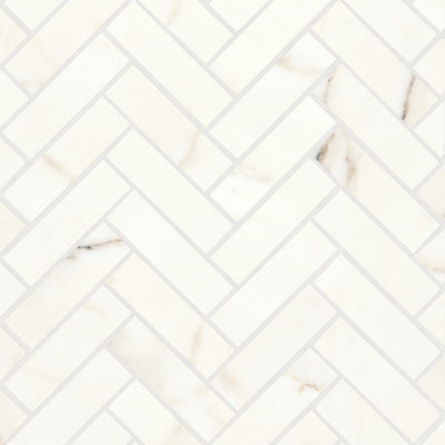 Bedrosians Magnifica ERA Herringbone 1 x 4 12" x 12" Porcelain Mosaic