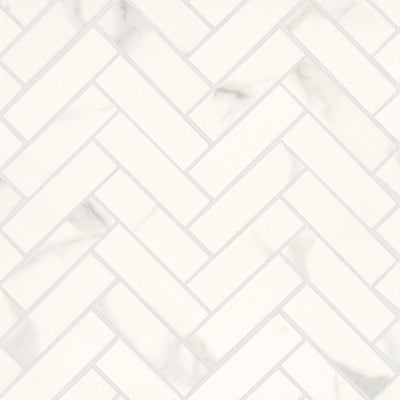 Bedrosians Magnifica ERA Herringbone 1 x 4 12" x 12" Porcelain Mosaic